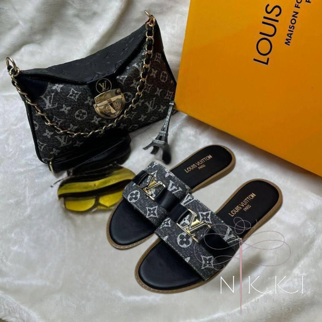 Louis Vuitton Handbag & Sandal Collection - Black